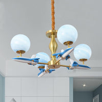 Airplane Kid Bedroom Hanging Lights Metal Cartoon Pendant - Rebooters