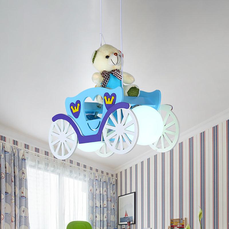 Cartoon Bear Hanging Pendant Lights for Girls Bedroom Decor - Rebooters