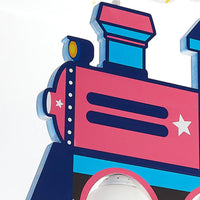 Cartoon Train Hanging Pendant Lights Metal Lamp in Blue - Rebooters