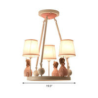 Pink Tapered Shade Pendant Lights for Girls Bedroom Chandelier - Rebooters