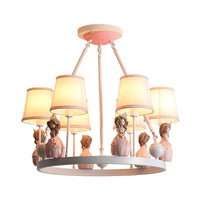 Pink Tapered Shade Pendant Lights for Girls Bedroom Chandelier - Rebooters