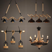 Beige Geometry Hanging Island Light Farmhouse Metal 3 Heads - Rebooters