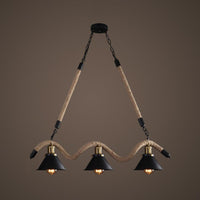 Beige Geometry Hanging Island Light Farmhouse Metal 3 Heads - Rebooters