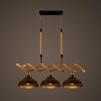 Beige Geometry Hanging Island Light Farmhouse Metal 3 Heads - Rebooters