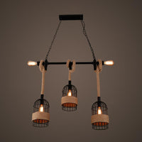 Beige Geometry Hanging Island Light Farmhouse Metal 3 Heads - Rebooters