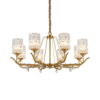 3/6/8-Light Hand-Blown Textured Glass Chandelier Light - Rebooters