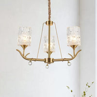 3/6/8-Light Hand-Blown Textured Glass Chandelier Light - Rebooters