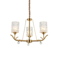 3/6/8-Light Hand-Blown Textured Glass Chandelier Light - Rebooters