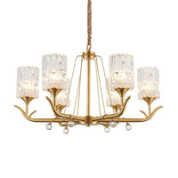 3/6/8-Light Hand-Blown Textured Glass Chandelier Light - Rebooters