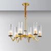 Tube Shade Bedroom Pendant Light Post-Modern Clear Glass Chandelier - Rebooters