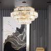 Prismatic Crystal Tiered Chandelier Modern Style 15-Bulb Gold - Rebooters