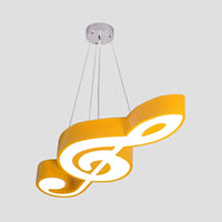 Acrylic Note Shaped Pendant Chandelier Creative LED Lighting - Rebooters