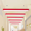 Rectangle Chandelier Light Kit Contemporary Acrylic LED Playroom Ceiling Pendant - Rebooters