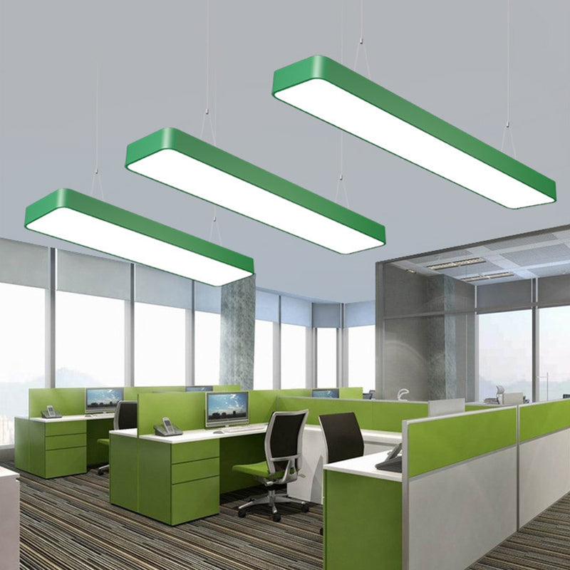Rectangle Chandelier Light Kit Contemporary Acrylic LED Playroom Ceiling Pendant - Rebooters