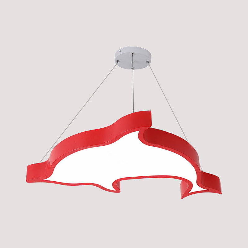 Dolphin Shaped Corridor Hanging Light Fixture Acrylic LED Cartoon Chandelier - Rebooters