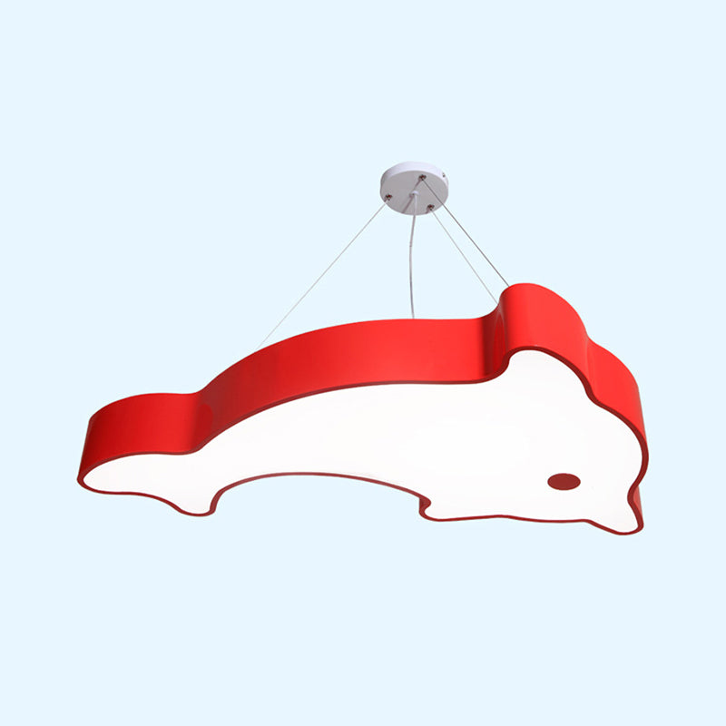 LED Bedroom Chandelier Minimalist Pendant Light Dolphin Shade - Rebooters