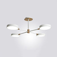 Acrylic Drum Pendant Chandelier Contemporary Suspension Lighting Fixture with Sputnik Design - Rebooters