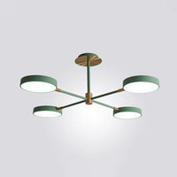 Acrylic Drum Pendant Chandelier Contemporary Suspension Lighting Fixture with Sputnik Design - Rebooters