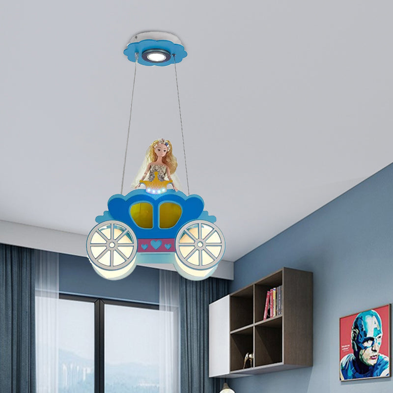 Wood Car Pendant Light with Princess Girls Bedroom Chandelier - Rebooters