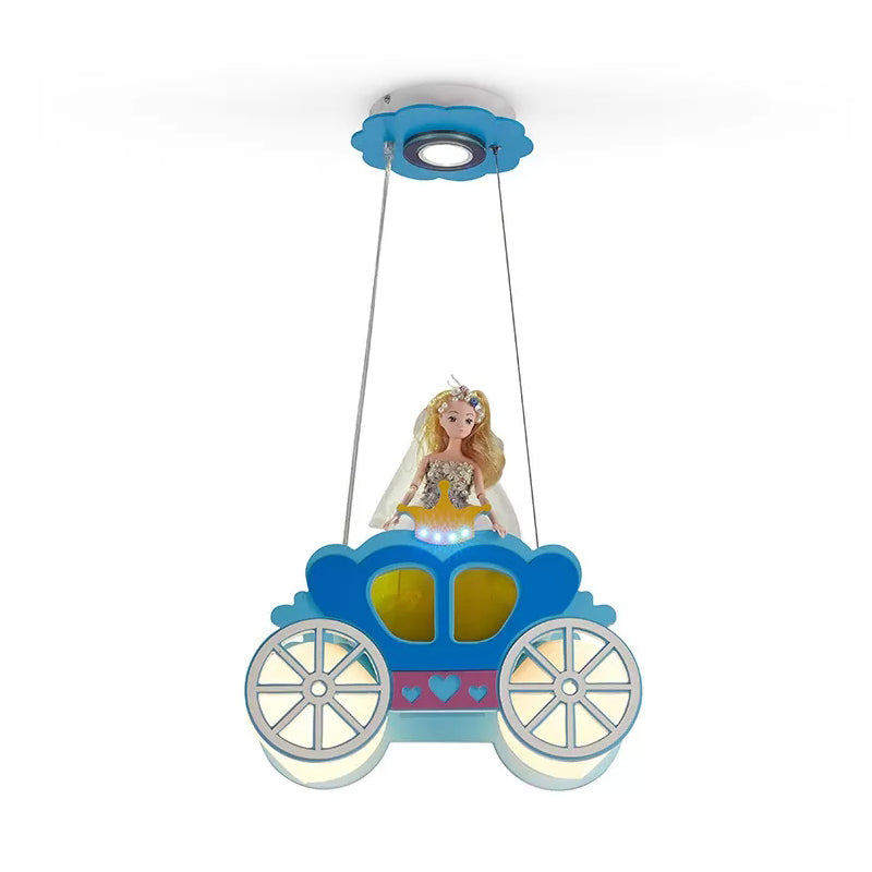 Wood Car Pendant Light with Princess Girls Bedroom Chandelier - Rebooters