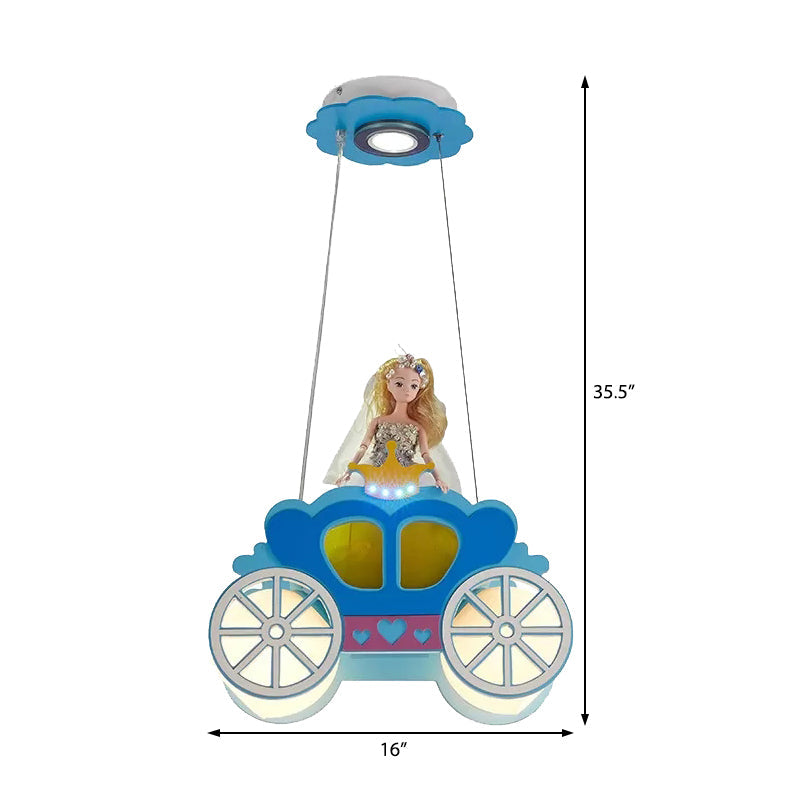 Wood Car Pendant Light with Princess Girls Bedroom Chandelier - Rebooters