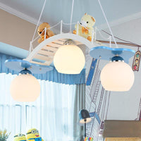 Child Bedroom Bridge Chandelier with Bear Wood 3 Lights - Rebooters