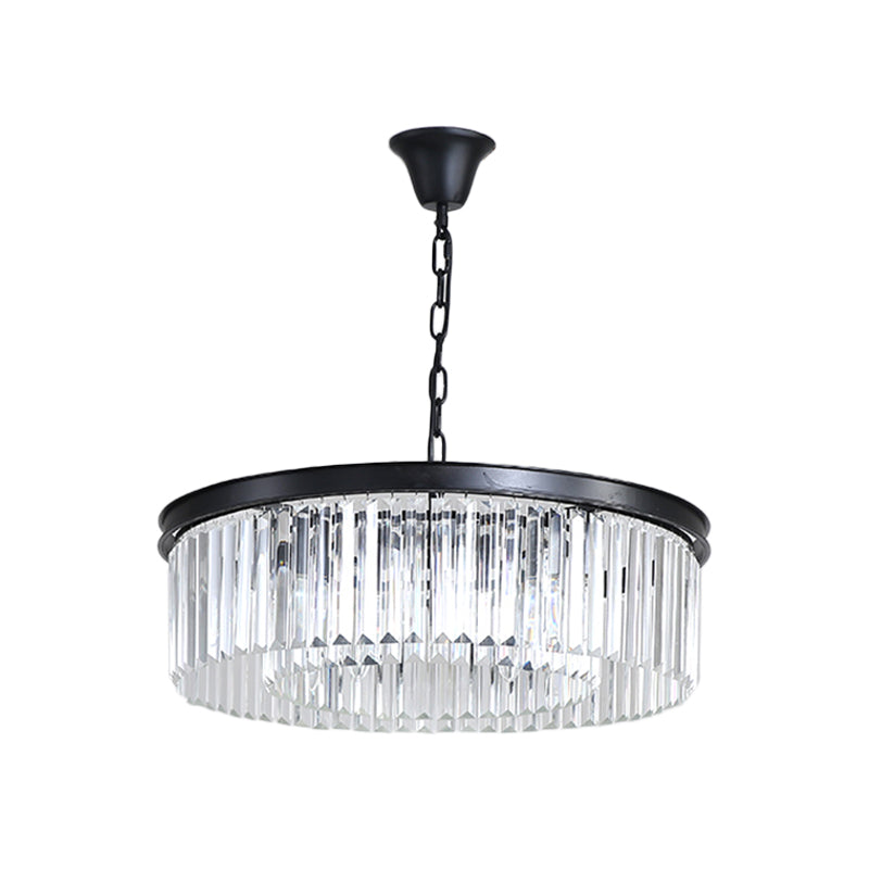Black/Gold Round Pendant Light Fixture Minimalism Crystal - Rebooters