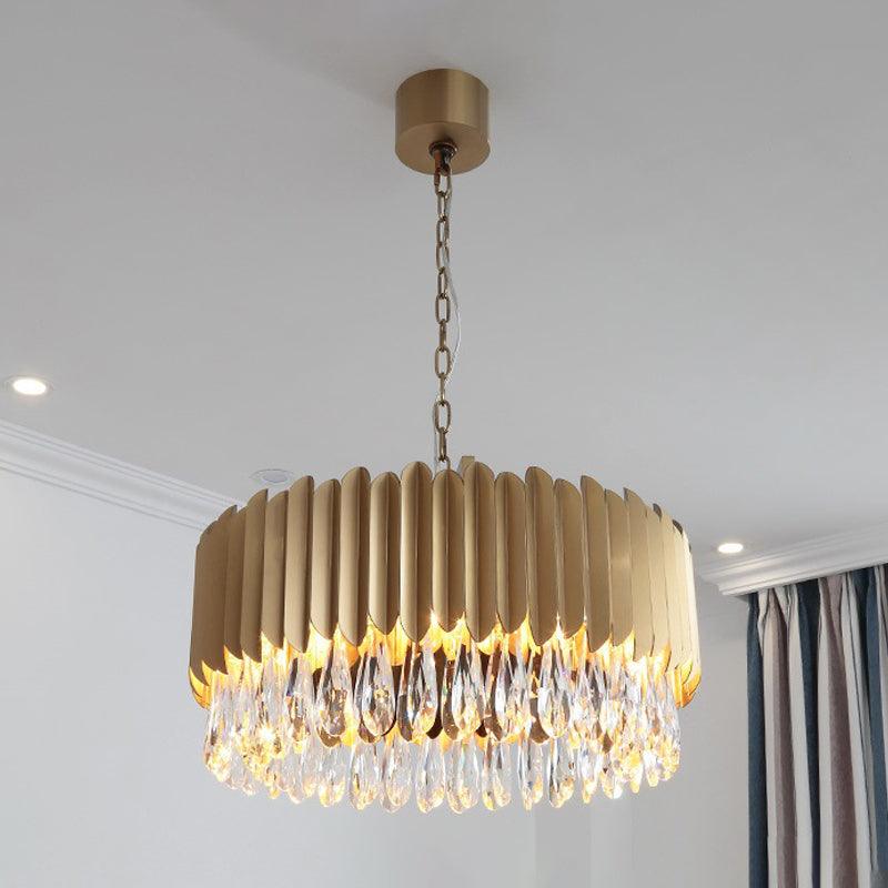 23.5"/31.5" W Metal Drum Suspension Lamp Minimalist Chandelier - Rebooters