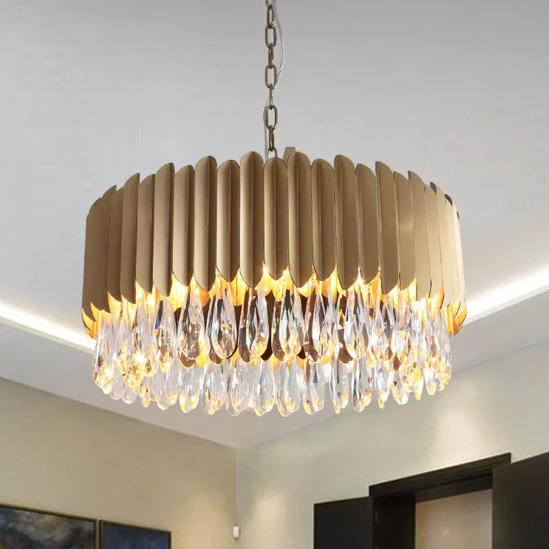 23.5"/31.5" W Metal Drum Suspension Lamp Minimalist Chandelier - Rebooters