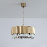 23.5"/31.5" W Metal Drum Suspension Lamp Minimalist Chandelier - Rebooters
