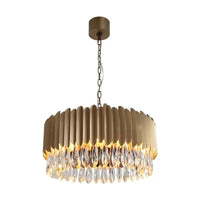 23.5"/31.5" W Metal Drum Suspension Lamp Minimalist Chandelier - Rebooters