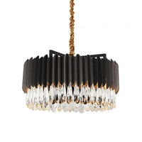 23.5"/31.5" W Metal Drum Suspension Lamp Minimalist Chandelier - Rebooters