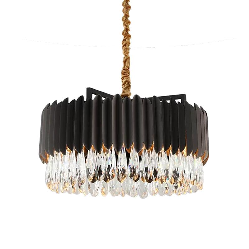23.5"/31.5" W Metal Drum Suspension Lamp Minimalist Chandelier - Rebooters
