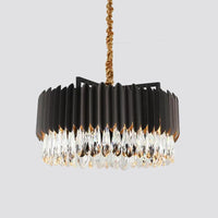 23.5"/31.5" W Metal Drum Suspension Lamp Minimalist Chandelier - Rebooters