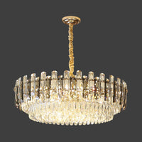8/15/19 Bulbs Multi-Layer Pendant Lighting Modern Gold Cut Crystal Chandelier - Rebooters