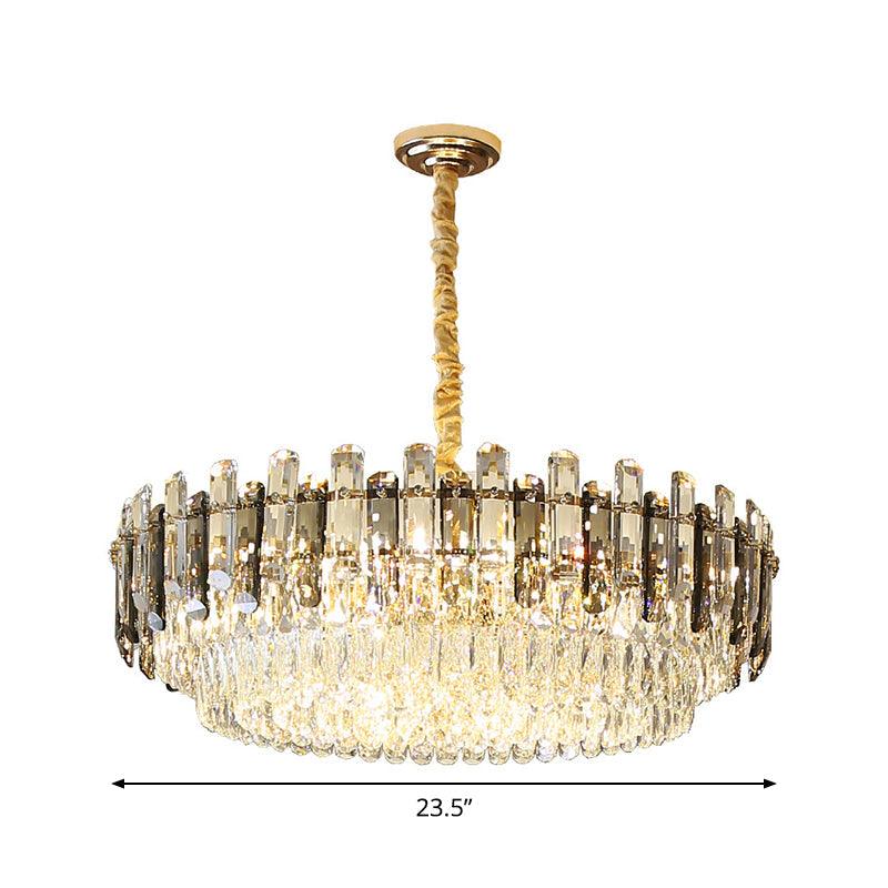 8/15/19 Bulbs Multi-Layer Pendant Lighting Modern Gold Cut Crystal Chandelier - Rebooters