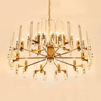 15 Lights Radial Hanging Pendant Chandelier for Dining Room - Rebooters
