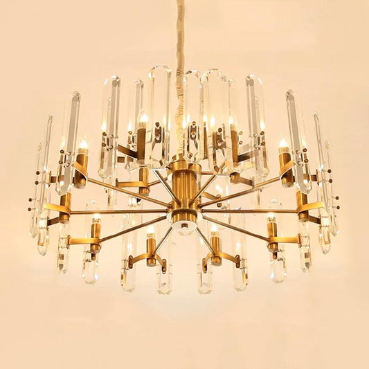 15 Lights Radial Hanging Pendant Chandelier for Dining Room - Rebooters