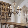 Metal Curvy Arm Chandelier Classic 6 Bulbs Pendant Lamp - Rebooters
