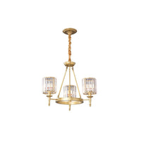 Beveled Crystal Hanging Chandelier Cylinder Pendant Light - Rebooters