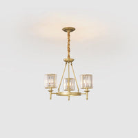 Beveled Crystal Hanging Chandelier Cylinder Pendant Light - Rebooters