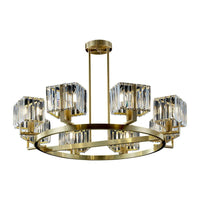 4/8/10-Bulb Crystal Rectangle Pendant Lamp Chandelier - Rebooters