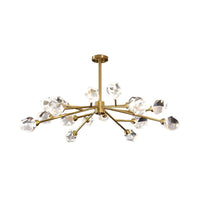 6/15/18 Lights Ceiling Chandelier Post-Modern Brass Crystal Light - Rebooters