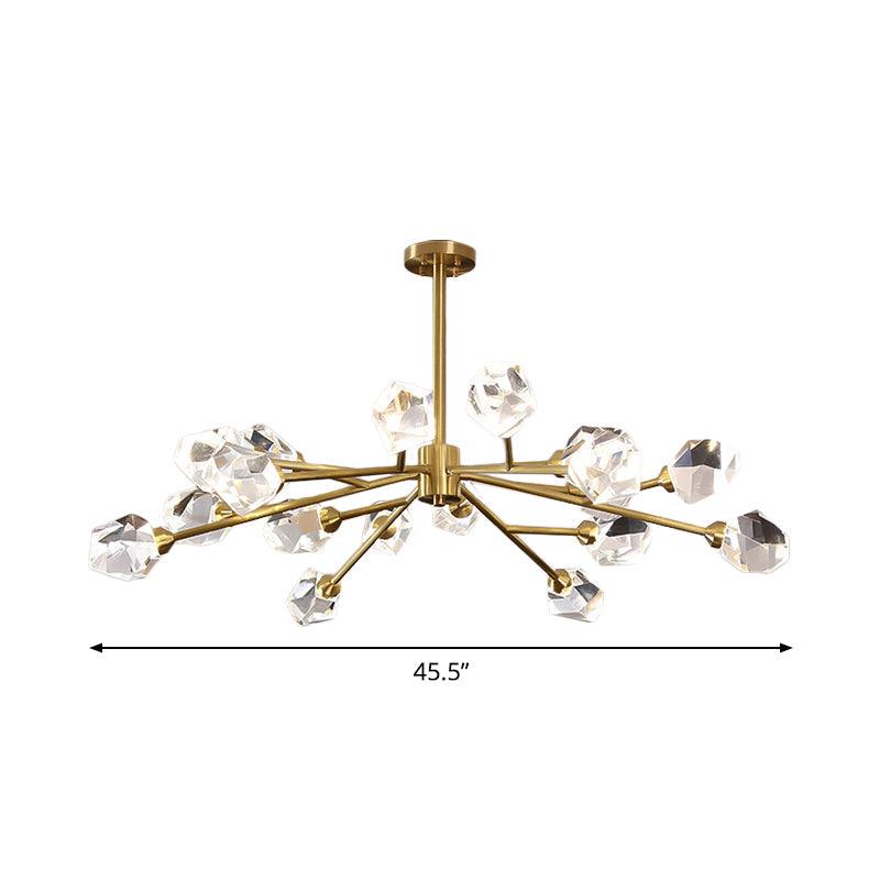6/15/18 Lights Ceiling Chandelier Post-Modern Brass Crystal Light - Rebooters