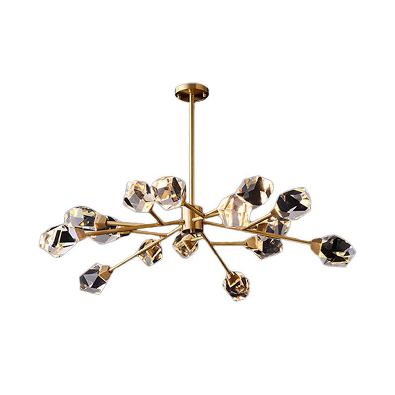 6/15/18 Lights Ceiling Chandelier Post-Modern Brass Crystal Light - Rebooters