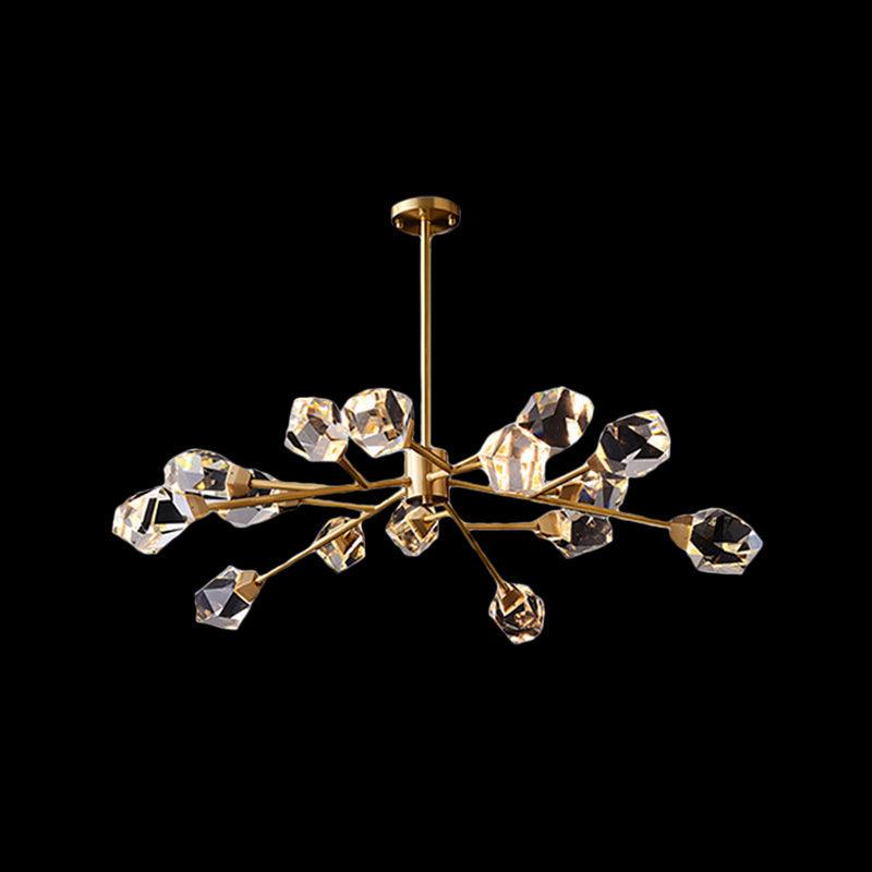 6/15/18 Lights Ceiling Chandelier Post-Modern Brass Crystal Light - Rebooters