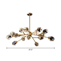 6/15/18 Lights Ceiling Chandelier Post-Modern Brass Crystal Light - Rebooters