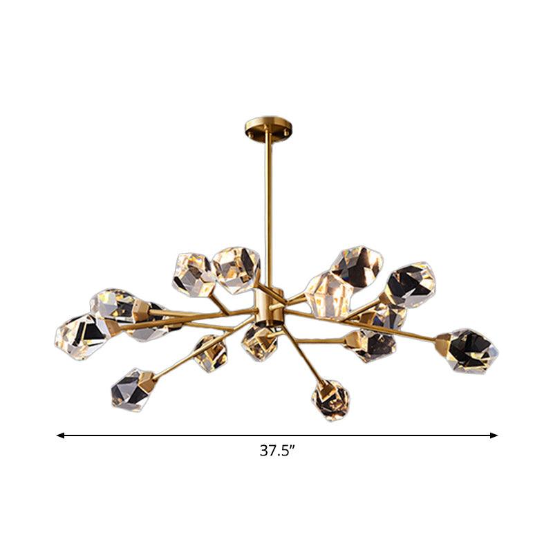 6/15/18 Lights Ceiling Chandelier Post-Modern Brass Crystal Light - Rebooters