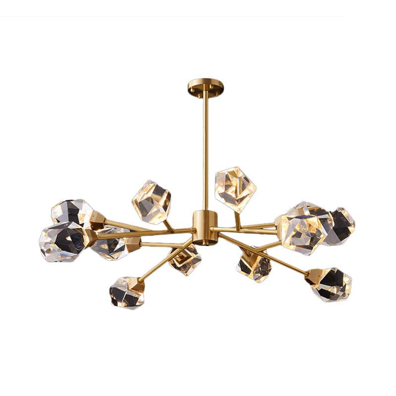 6/15/18 Lights Ceiling Chandelier Post-Modern Brass Crystal Light - Rebooters