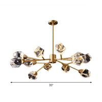 6/15/18 Lights Ceiling Chandelier Post-Modern Brass Crystal Light - Rebooters